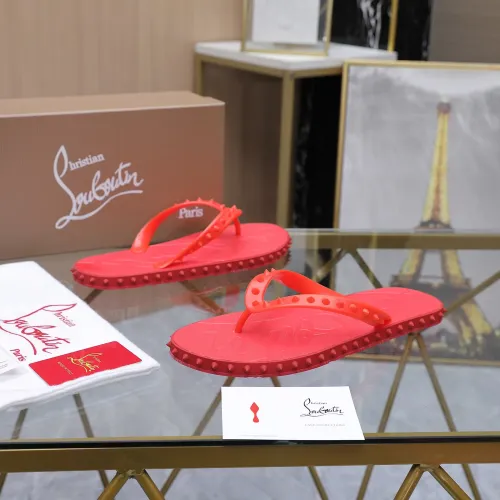 Replica Christian Louboutin CL Slippers For Women #1481890 $64.00 USD for Wholesale