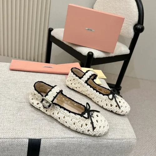 Replica MIU MIU Flat Shoes For Women #1482089 $98.00 USD for Wholesale