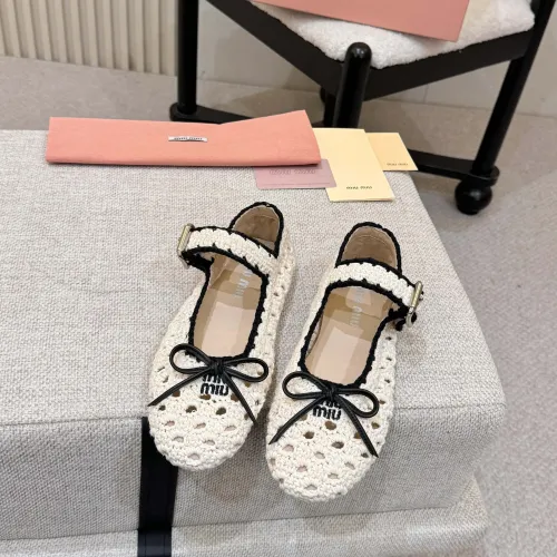Replica MIU MIU Flat Shoes For Women #1482089 $98.00 USD for Wholesale