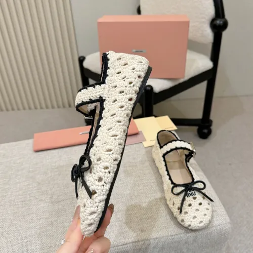 Replica MIU MIU Flat Shoes For Women #1482089 $98.00 USD for Wholesale