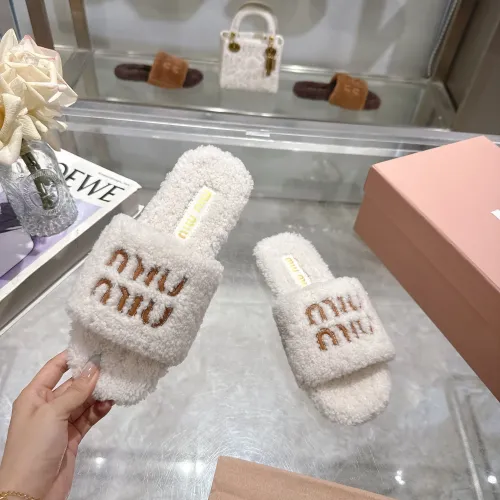 Replica MIU MIU Slippers For Women #1482315 $88.00 USD for Wholesale