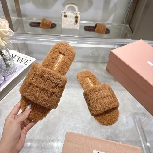 Replica MIU MIU Slippers For Women #1482317 $88.00 USD for Wholesale