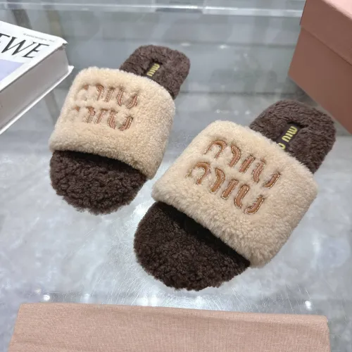 Replica MIU MIU Slippers For Women #1482319 $88.00 USD for Wholesale