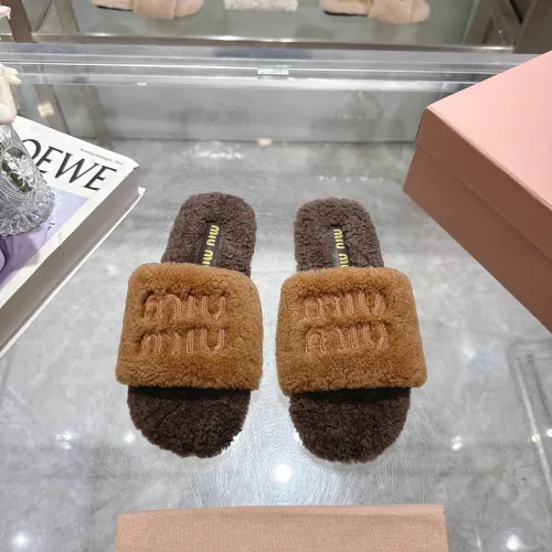 Replica MIU MIU Slippers For Women #1482320 $88.00 USD for Wholesale