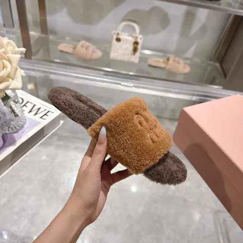Replica MIU MIU Slippers For Women #1482320 $88.00 USD for Wholesale