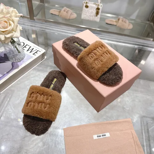Replica MIU MIU Slippers For Women #1482320 $88.00 USD for Wholesale