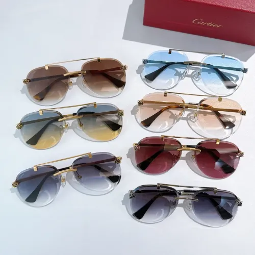 Replica Cartier AAA Quality Sunglassess #1483045 $60.00 USD for Wholesale