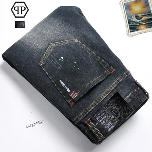 Replica Philipp Plein PP Jeans For Men #1483623 $48.00 USD for Wholesale