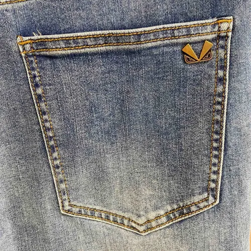 Replica Fendi Jeans For Men #1484745 $92.00 USD for Wholesale